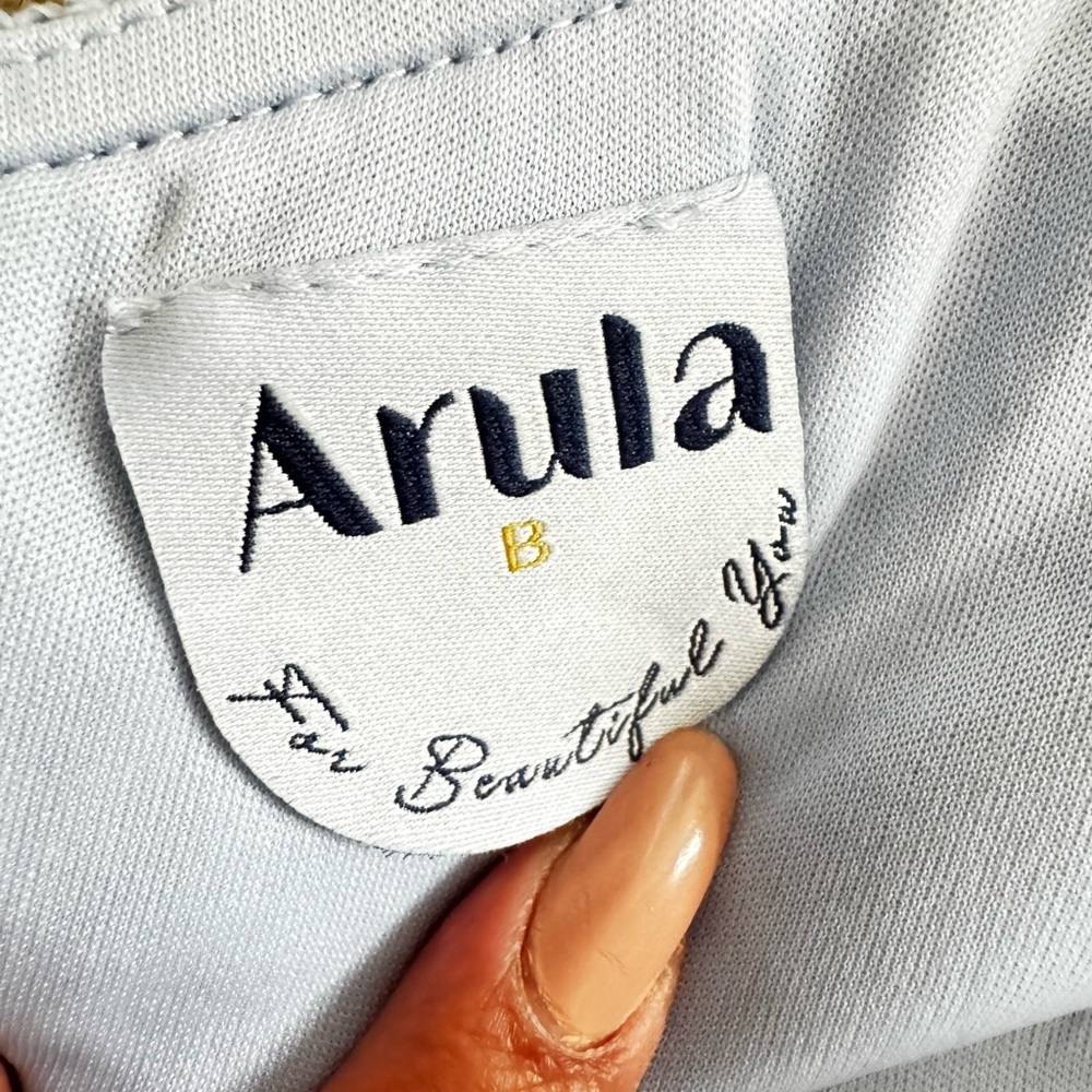 Arula Elegant Blue Lace One-Shoulder Dress Size 2XL. J-53 - Picture 12 of 14